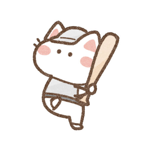 野球ねこさん 可愛いフリーアイコン イラストの無料素材サイト フリーペンシル
