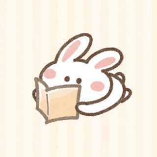 かわいいウサギページ 読書うさぎさん｜かわいいフリーアイコン・イラストの無料素材