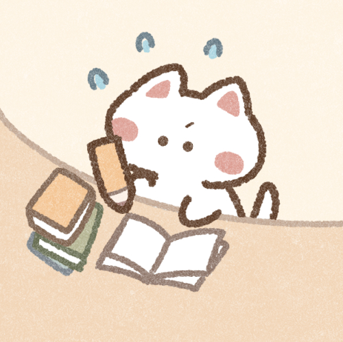 勉強する猫さんのアイコン