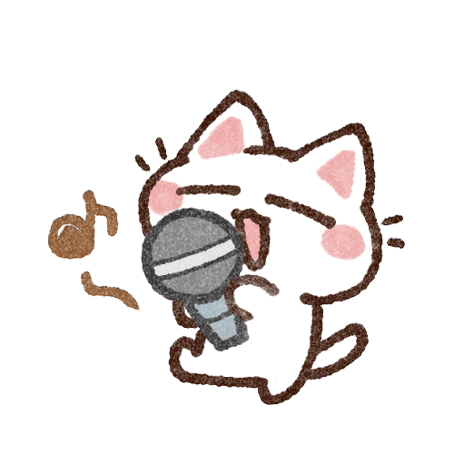 歌う猫さんのフリーイラスト