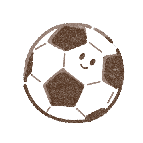 かわいいサッカーボールのイラスト