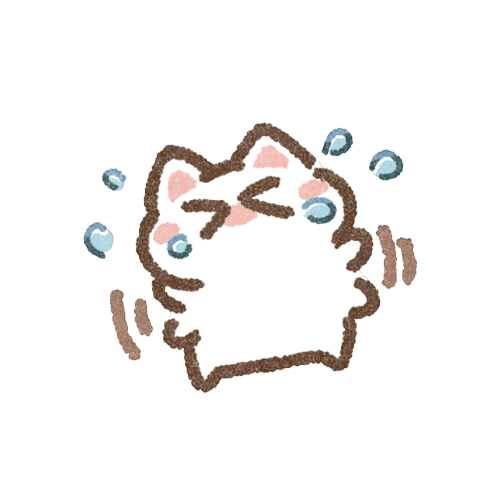 泣いてる猫さんのフリーイラスト