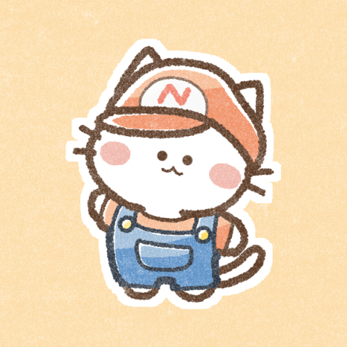 赤い帽子の猫のフリーアイコン