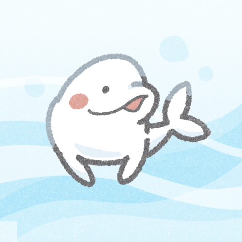 白イルカのフリーアイコン
