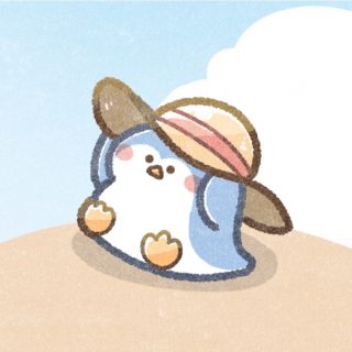麦わらペンギンさん｜かわいいフリーアイコン・イラストの無料