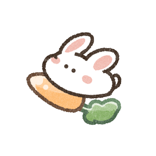 可愛いニンジンうさぎです ニンジンを持つかわいいうさぎ のイラスト - ホビヲノエ