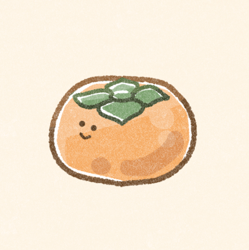 かわいい柿のフリーアイコン