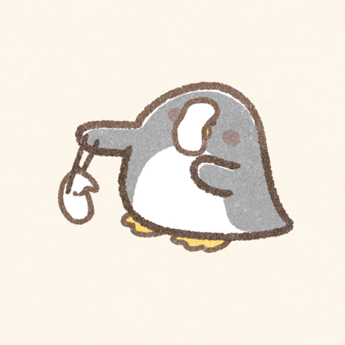 お餅とペンギン
