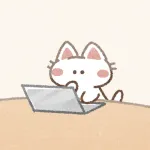 パソコンをする猫さん