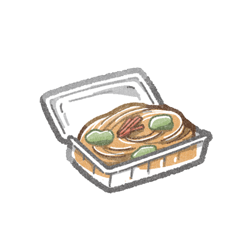 焼きそばのイラストのフリーアイコン