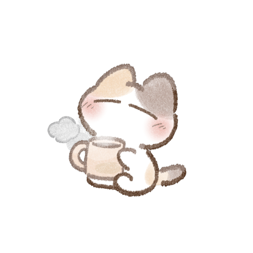 ほっと一息猫さん｜かわいいフリーアイコン・イラストの無料素材サイト｜フリーペンシル