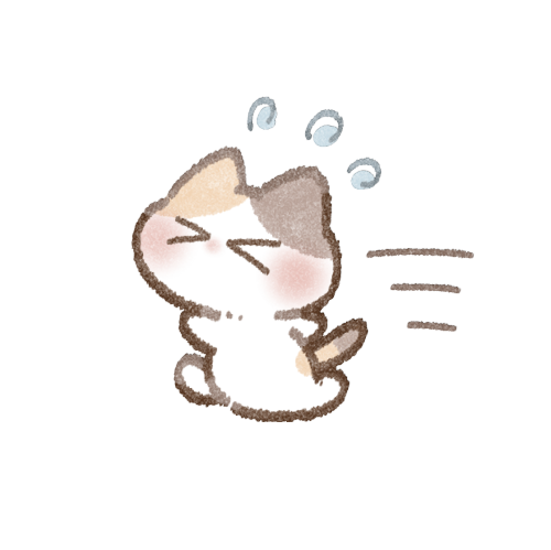 急ぐ猫さんのフリーイラスト