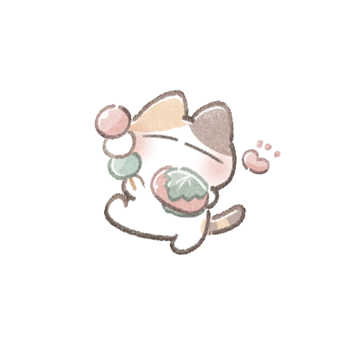 春のお菓子と猫さんのフリーイラスト