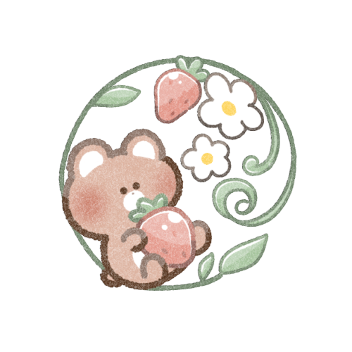 イチゴとくまさん｜かわいいフリーアイコン・イラストの無料素材サイト 