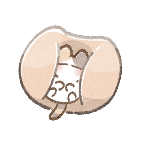 クッションに埋まる猫さんのフリーイラスト
