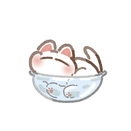クリアボウルに入った猫さんのフリーイラスト