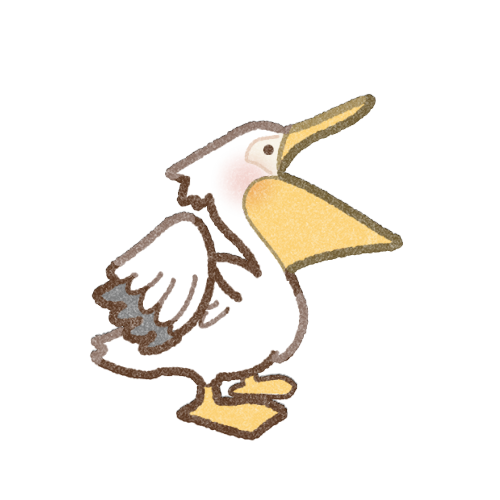 ペリカンさんのフリーイラスト
