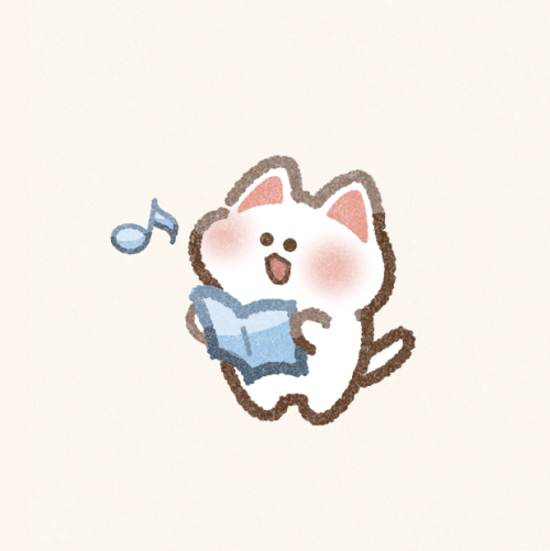 合唱猫さんのフリーアイコン