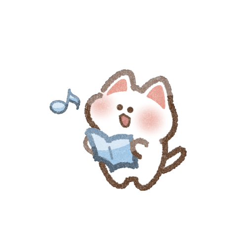 合唱猫さんのフリーイラスト