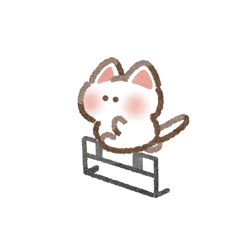 陸上のハードル走をする猫さんのフリーイラスト