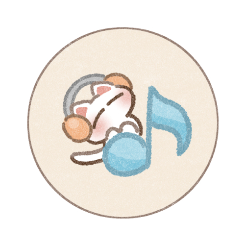 音楽猫さんアイコン｜かわいいフリーアイコン・イラストの無料素材 