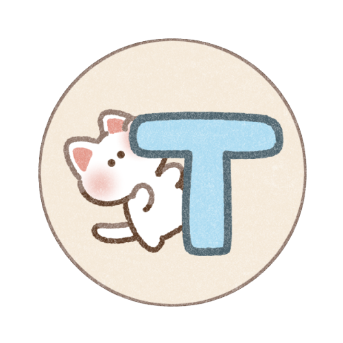 かわいいTマークのアプリアイコン