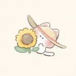 ひまわりと猫さんのフリーアイコン