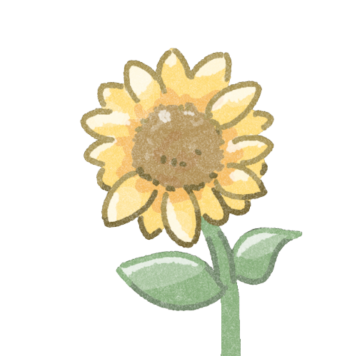 ひまわりのフリーイラスト