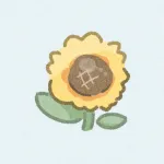 ゆるいひまわりのフリーアイコン