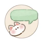メッセージアプリアイコンな猫さん