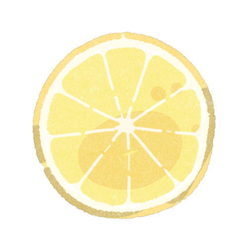 レモンの輪切りのフリーイラスト