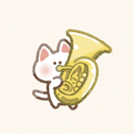 吹奏楽ねこさんのフリーアイコン