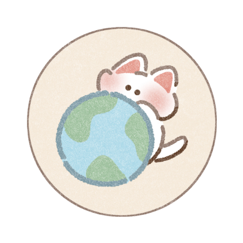 地球と猫さんのアプリアイコン