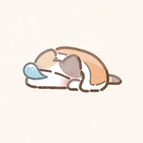 寝ている猫さんのフリーアイコン