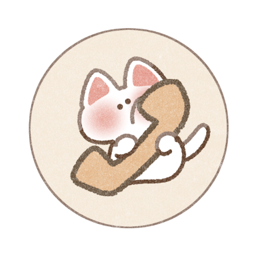 電話マーク猫さんのフリーのアプリアイコン