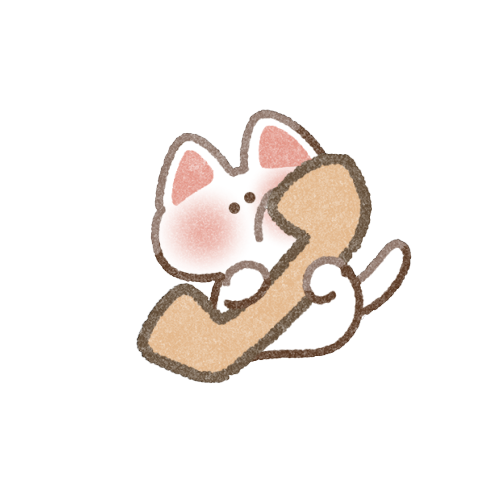 電話マーク猫さんのフリーイラスト