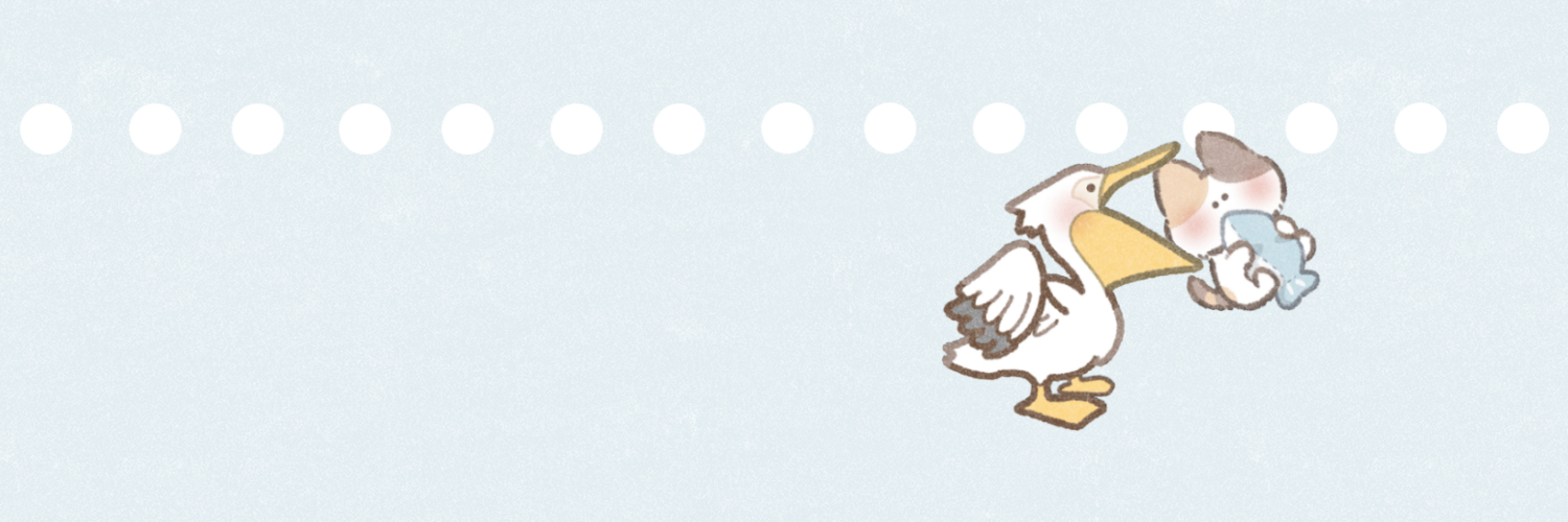 Twitter用フリーヘッダー（ペリカンさん）