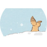 Twitter用フリーヘッダー（雪と狐さん）