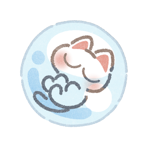 シャボン玉猫さんのフリーイラスト