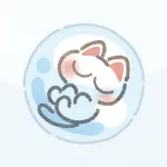 シャボン玉猫さんのフリーアイコン