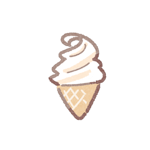 ソフトクリームのフリーイラスト