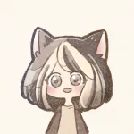 三毛猫を擬人化した女の子のフリーアイコン