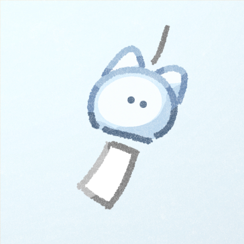 猫型風鈴のフリーアイコン