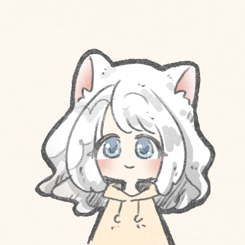 白猫を擬人化した女の子のフリーアイコン