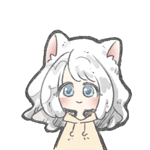 白猫を擬人化した女の子のフリーイラスト