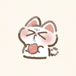 すっぱい表情の猫さんのフリーアイコン