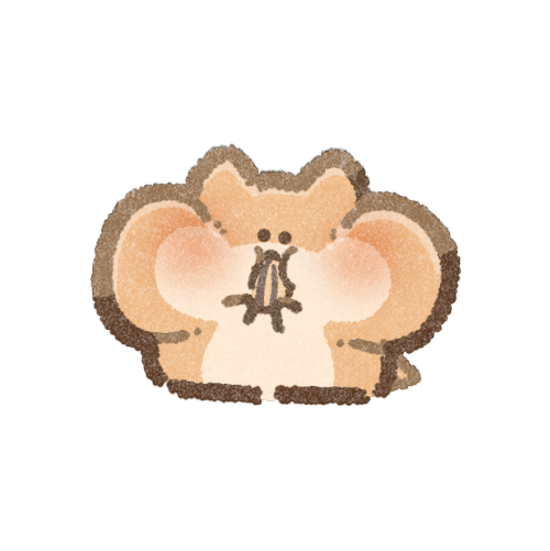頬袋ぱんぱんのハムスターのフリーイラスト
