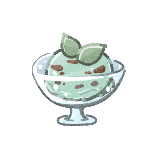 チョコミントアイスのフリーアイコン