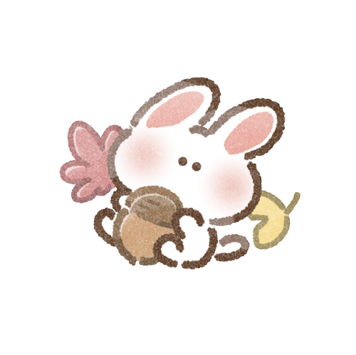 秋の兎さんのフリーイラスト