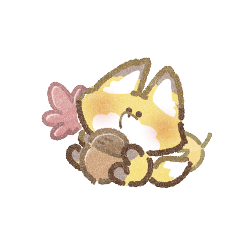 秋の狐さんのフリーイラスト
